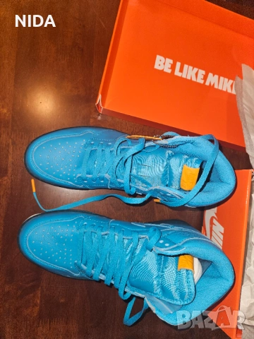 Маратонки Nike Air Jordan 1 Retro Hi “Gatorade” - 45.5 EU / 10.5 UK - Нови - Сини - Уникат!, снимка 3 - Маратонки - 54805144