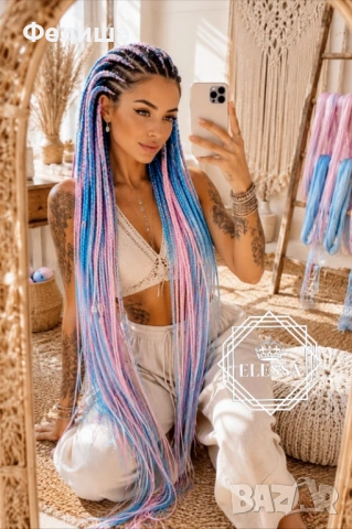 Комплект Бразилско Влакно за Плитки и Прически / Прежда за Коса / Jumbo Braids / Senegalese Twists, снимка 3 - Аксесоари за коса - 54885605