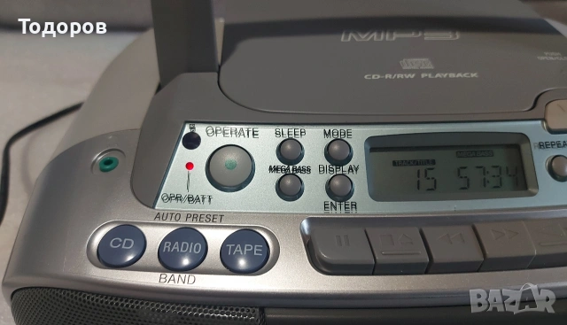 Sony CFD-S03CPL CD/MP3 Stereo Radio Cassette Corder , снимка 4 - Радиокасетофони, транзистори - 54659208