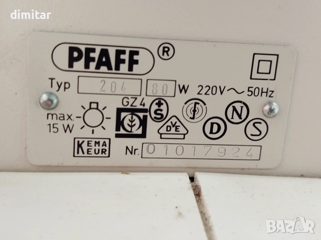 Шевна машина PFAFF 204, снимка 9 - Шевни машини - 55129229