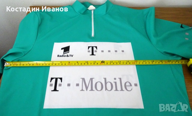 Deutsche Telekom T-Mobile зелено трико вело джърси тениска, снимка 6 - Спортни дрехи, екипи - 55151374
