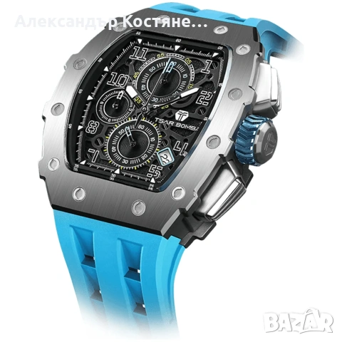 Нов часовник TSAR BOMBA Ultra Blue Unique Edition TB8204SB - гаранция