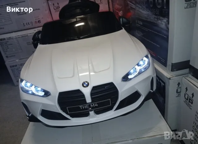 ПРОМО Акумулаторна кола BMW M4 с меки гуми , кожен салон , 12V, снимка 7 - Коли, камиони, мотори, писти - 55406988