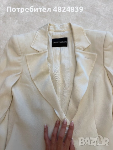 Бяло сако Emporio Armani, снимка 2 - Сака - 54620819