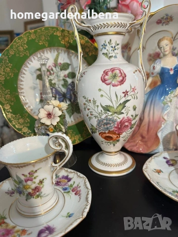 Колекционерска Ваза Spode "Chatsworth" | Cabinet Collection | 25 см, снимка 8 - Вази - 54212206