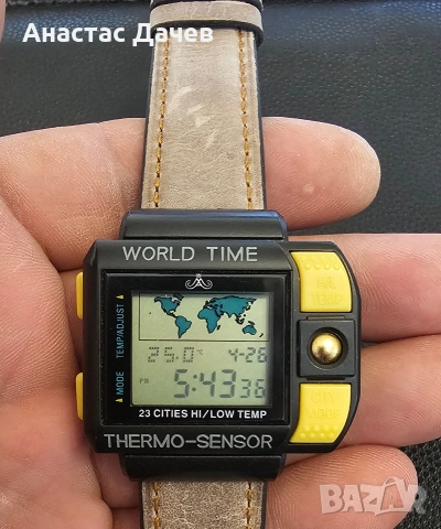 Винтидж часовник MEISTER ANKER - WORLD TIME -THERMO SENSOR, снимка 6 - Мъжки - 54321082