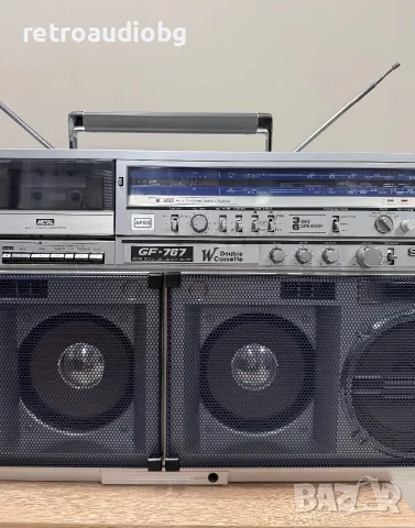 🔈Колекционерски ретро радиокасетофон SHARP GF-767 Z Boombox - профилактиран🔉, снимка 3 - Радиокасетофони, транзистори - 55541044