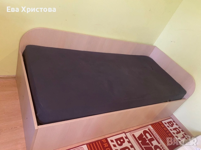 Поръчково единично легло 90/200 с повдигащ механизъм, матрак Икеа, снимка 5 - Спални и легла - 55255354