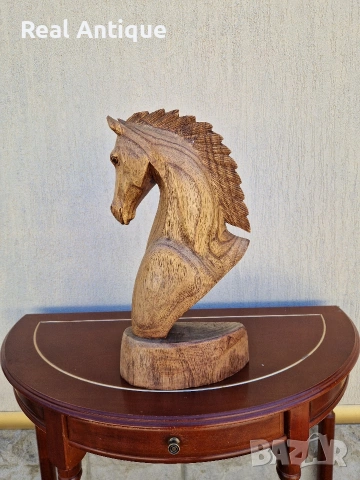 Уникална антикварна дървена фигура статуетка скулптура дърворезба , снимка 6 - Статуетки - 54900063