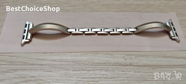 Каишка / гривна от 316L неръждаема стомана за Apple Watch 38–46мм – сребриста, снимка 3 - Каишки за часовници - 55437080