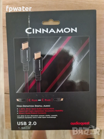 Цифровият аудио кабел AudioQuest Cinnamon USB C-C 1.5m, снимка 5 - Други - 54978386