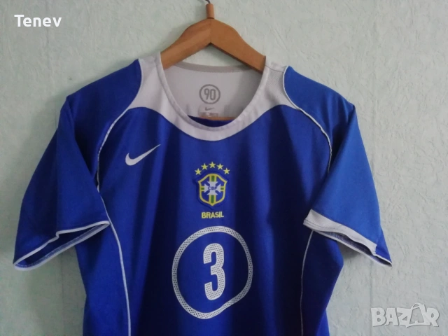 Brazil Lucio Nike T90 Total 90 оригинална тениска фланелка Бразилия Футбол Лусио Brasil , снимка 5 - Тениски - 41901585