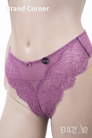Дамско дантелено долнище Hunkemöller XL в розово-лилав нюанс, снимка 2 - Бельо - 54533263