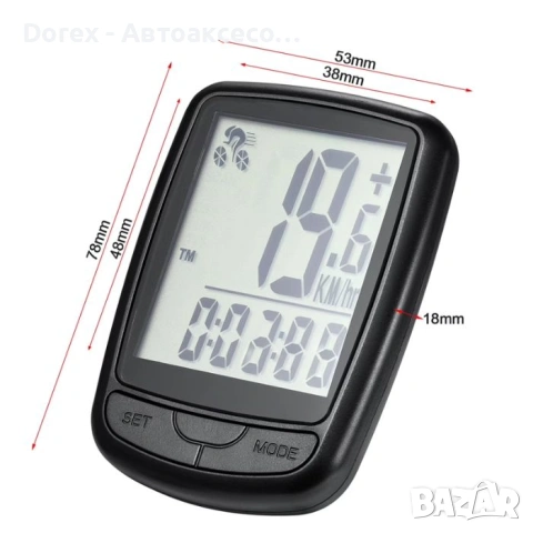 Километраж за велосипед с LCD дисплей, снимка 5 - Аксесоари за велосипеди - 54465642