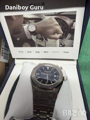 Мъжки часовник FEICE, механичен автоматичен часовник, 5ATM, водоустойчив, от неръждаема стомана, снимка 6 - Мъжки - 54131120