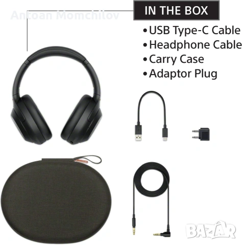 Слушалки Sony WH-1000XM4 Wireless ANC Черни, снимка 7 - Bluetooth слушалки - 54964447