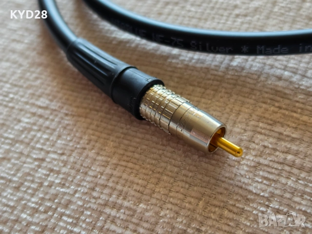 VIABLUE NF-75 Silver S/PDIF RCA – Висок клас цифров коаксиален кабел, снимка 6 - Други - 54903756