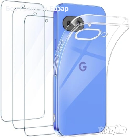 Нов TPU силиконов калъф кейс Google Pixel 10a 6.3 + 3 протектора екран защита