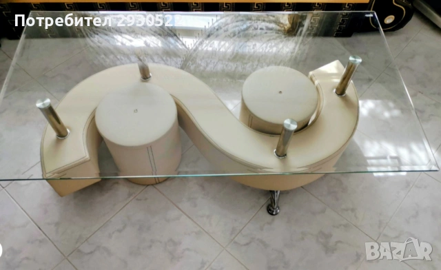 Комплект холна маса с 2 табуретки Nina 3H, снимка 3 - Маси - 54702188
