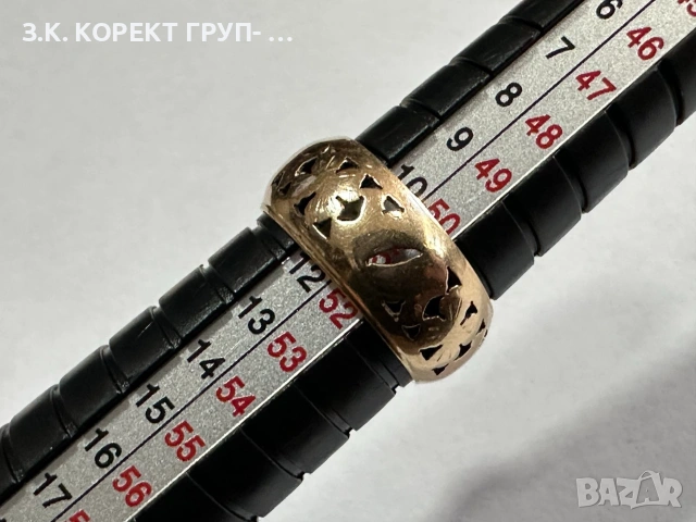 Златен пръстен 14K – 2,61 г, размер 51, снимка 3 - Пръстени - 55177809