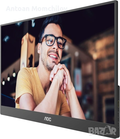 Преносим монитор AOC 16T20E2 15.6 FHD USB-C, снимка 2 - Монитори - 55233753