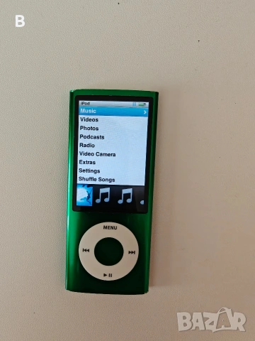 iPod Nano 5th Gen (8GB) Green – батерията държи + Кабел