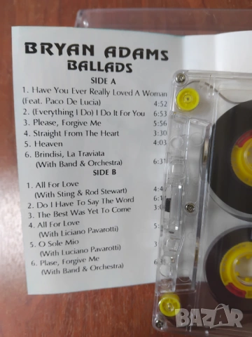 Bryan Adams - Ballads - аудио касета музика, снимка 2 - Аудио касети - 54748610