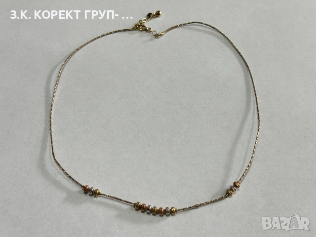 Златно дамско колие 14K – 3,81гр, 48см, снимка 5 - Колиета, медальони, синджири - 55123236
