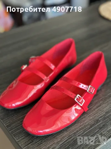 Bershka - червени дамски обувки , снимка 5 - Дамски ежедневни обувки - 55694824