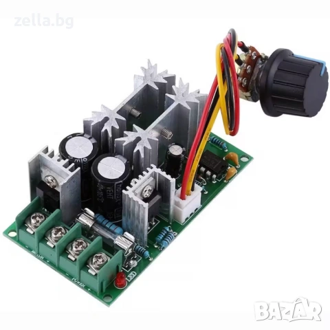 PWM регулатор на обороти за DC мотор 12V-60V 20A 1200W | Контролер за вентилатори, помпи и LED 10015, снимка 4 - Друга електроника - 54655958