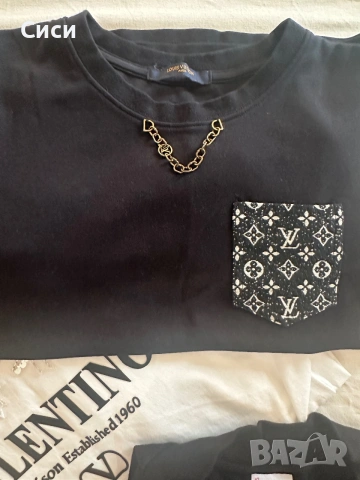 Тениски Burberry Lacoste Louis Vuitton Valentino, снимка 4 - Тениски - 55167895