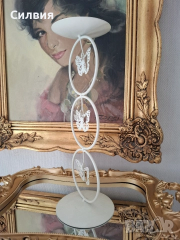 Красив метален свещник , снимка 4 - Декорация за дома - 54121001