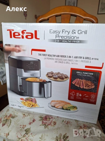 Фритюрник TEFAL EASY Fry&Grill 2in1 EY505D15 с мощност 1400W и вместимост от 4,2 литра