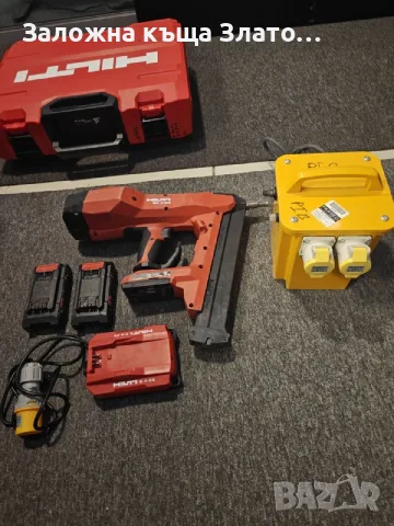 Акумулаторен безкабелен пистолет за пирони Hilti BX 4-22 + Преносим 110V трансформат, снимка 2 - Други инструменти - 55664856