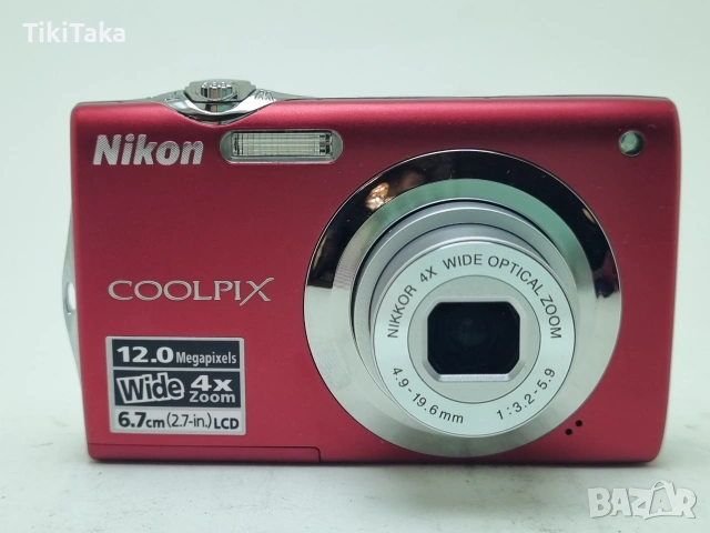 Nikon Coolpix S3000 12MP Digital Compact Camera RED 4x Zoom, снимка 4 - Фотоапарати - 55162626