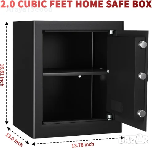 KABISAFE Електронен сейф 45L с дигитален код, аларма и LED осветление, снимка 3 - Сейфове и каси - 55371457