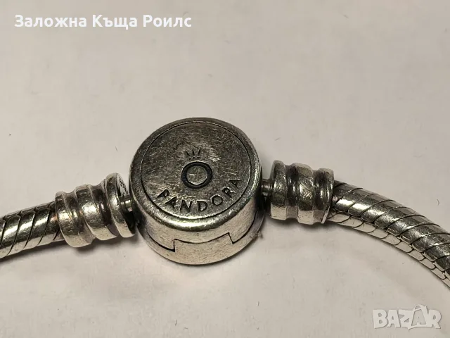 Оригинална сребърна гривна Pandora, снимка 6 - Гривни - 55496025