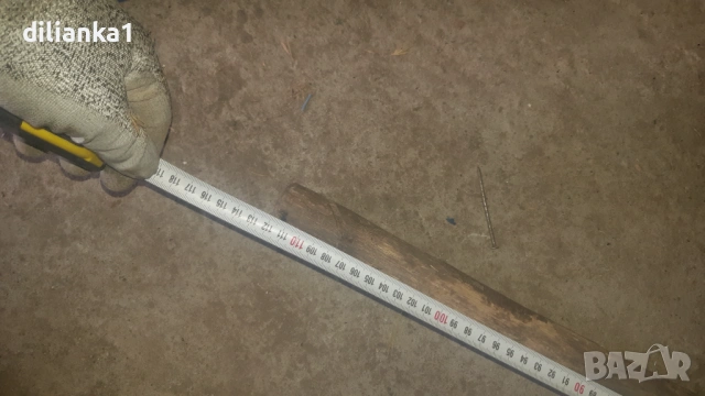 Стар търмък с дръжка-40см, снимка 2 - Антикварни и старинни предмети - 54358313