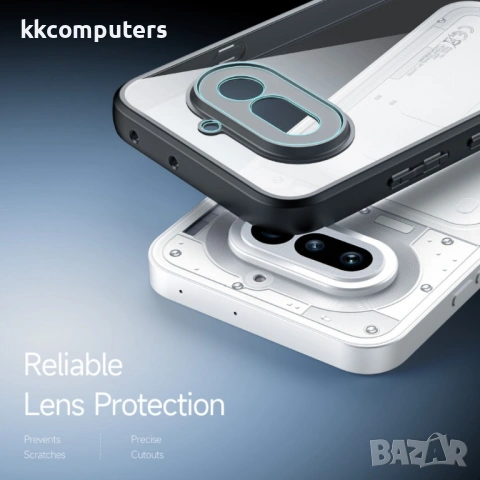 DUX DUCIS Aimo Прозрачен Калъф за Nothing Phone (4a) - PC+TPU, 0.8mm защита, 1.2m SGS, REACH, Черен, снимка 5 - Калъфи, кейсове - 54087517