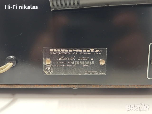 FM радио стерео ресийвър Hi-Fi ретро MARANTZ model 2020, снимка 7 - Ресийвъри, усилватели, смесителни пултове - 54650794