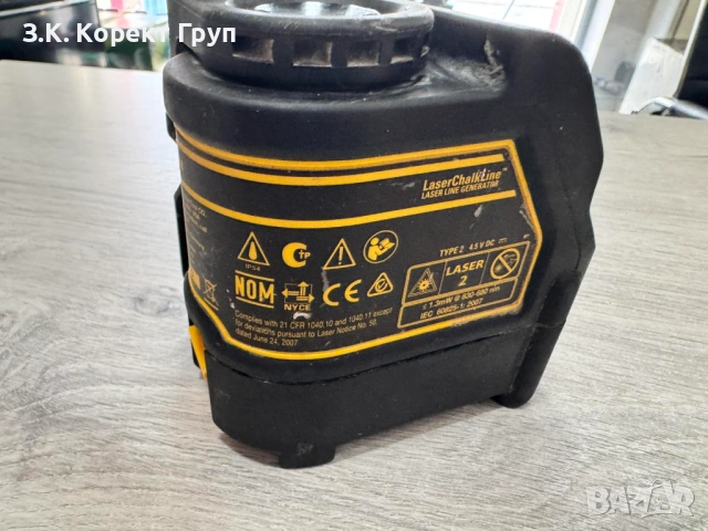 Линеен лазерен нивелир DEWALT DW088 – със Забележка, снимка 6 - Измервателни инструменти - 54633235