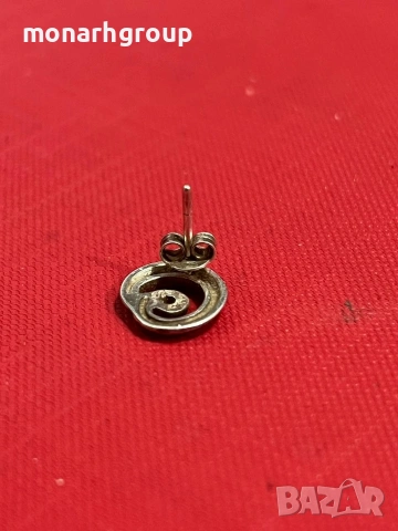 Сребърна обеца, снимка 2 - Обеци - 54198254