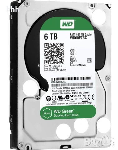 Голям хард диск 6 TB WD WD60EZRX
