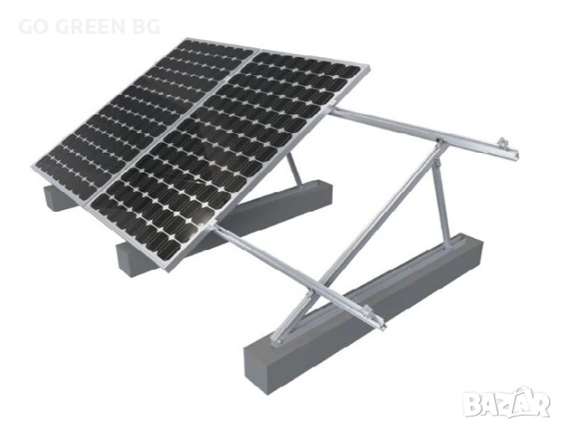 Конструкция за монтаж на соларни панели върху метален/бетонен покрив - виж цената в описанието