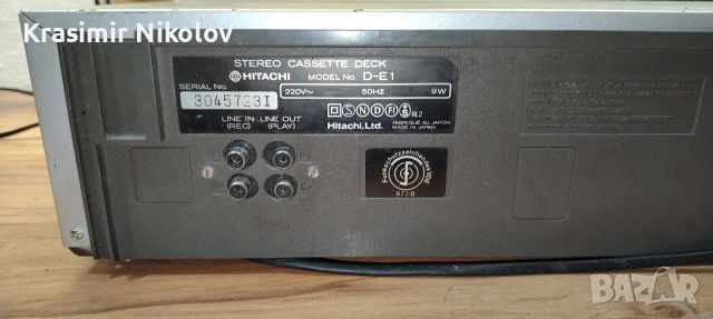 стерео касетен дек HITACHI D-E 1, снимка 7 - Декове - 54905511