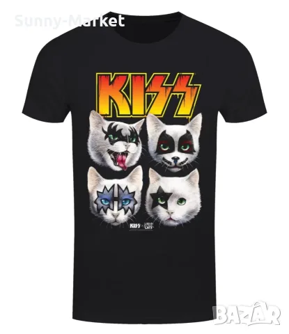Мъжки тениски KISS x Horror Cats Feline Four 