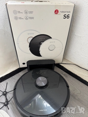 Робот Прахосмукачка Roborock S6 Black, за Сухо и Мокро, 2000Pa, WiFi App!