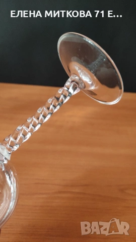 *Cristal d'Arques * Франция сервиз от 6 бр. големи кристални чаши за вино, снимка 6 - Чаши - 54252042