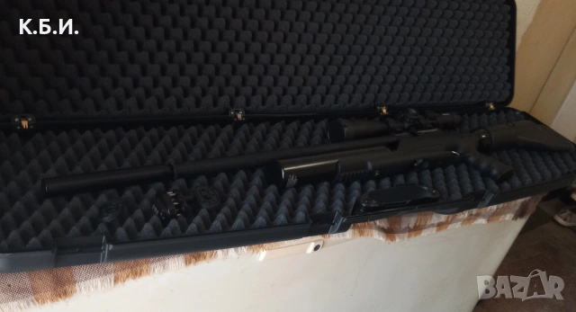 ПРОДАВАМ Въздушна пушка PCP Kral Arms Bigmax X Black кал.- 25 - 6.35 мм. - окомплектована на 100% , снимка 4 - Въздушно оръжие - 54810855