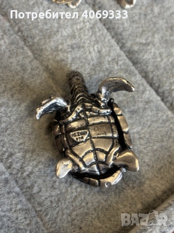 Сребърна Костенурка проба 925, снимка 5 - Колиета, медальони, синджири - 54172184